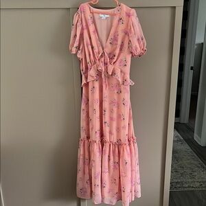 LoveShackFancy for Target Chiffon Floral Ruffle Dress